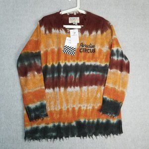 Sandrine Rose Chaser Paradise Circus Tie Dye Cashmere & Wool Blend-M Free People